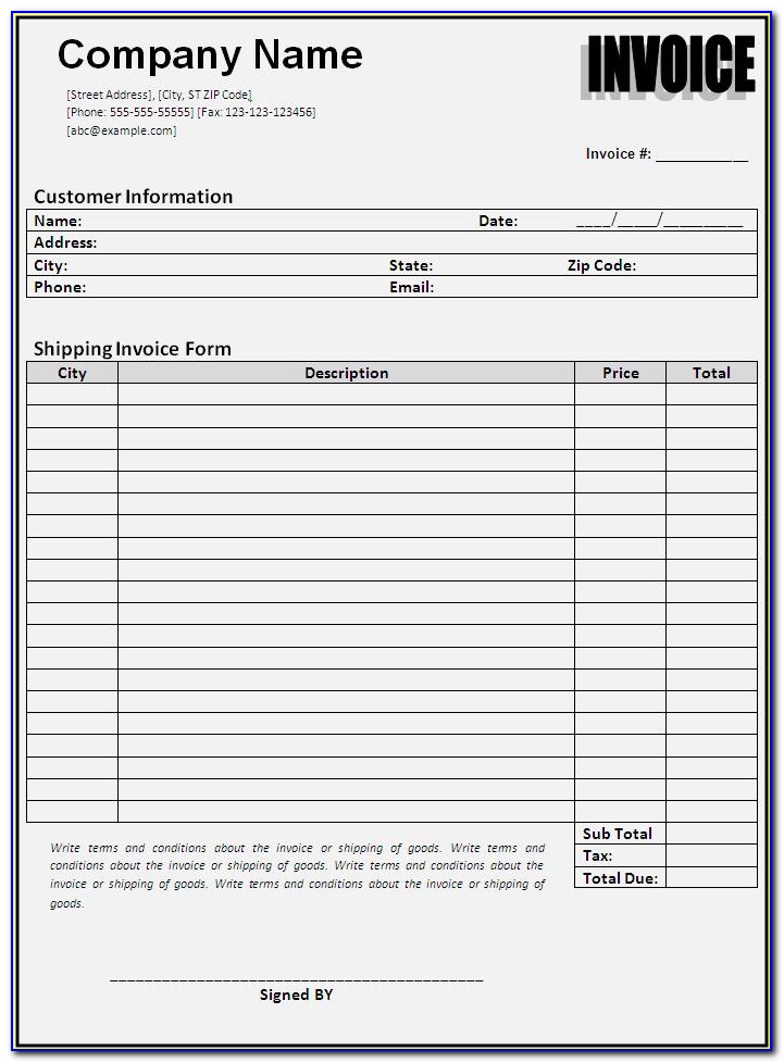Tracking Invoices Template