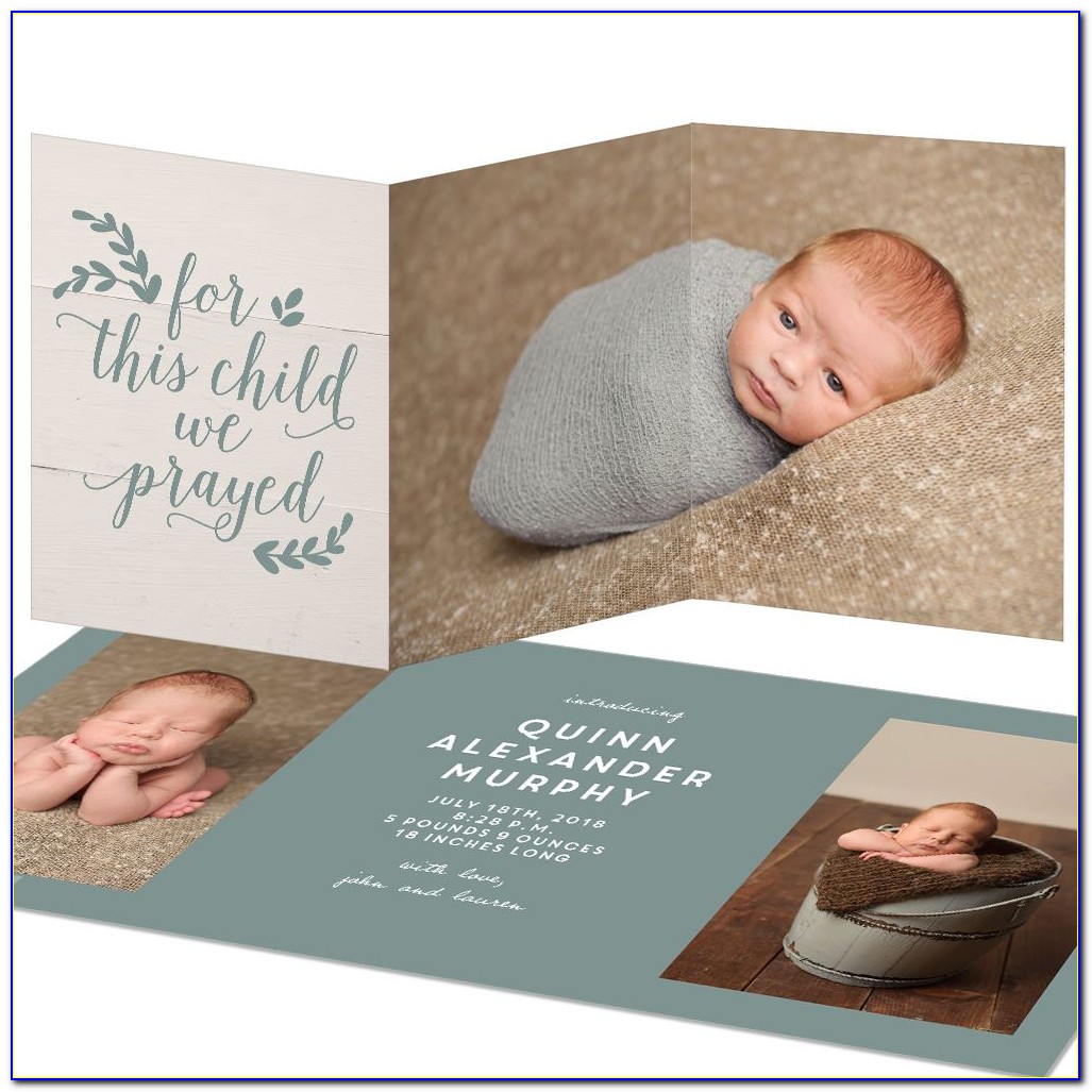 Tri Fold Baby Announcements