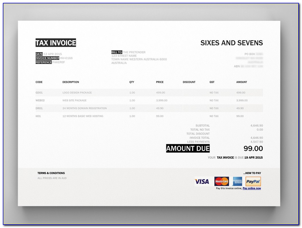 Xero Custom Invoice Layout