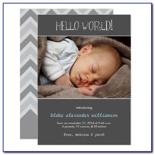 Zazzle Birth Announcement Cards