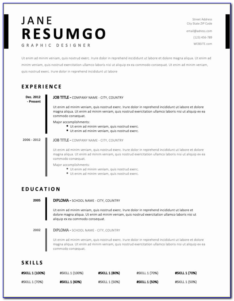 100 Free Resume Builder And Download