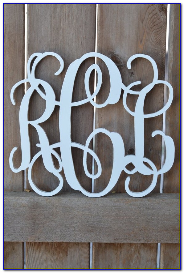 18 Inch White Wooden Letters