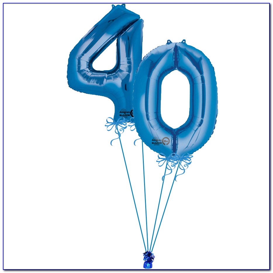 40 Inch Blue Letter Balloons
