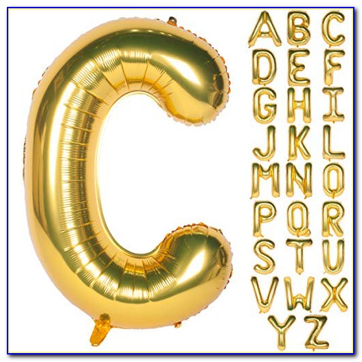 40 Inch Gold Letter Balloons