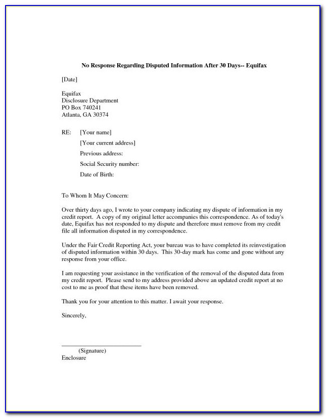 609 Dispute Letter Free