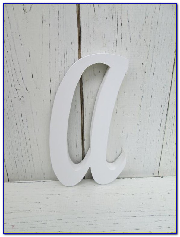 8 White Wooden Letters