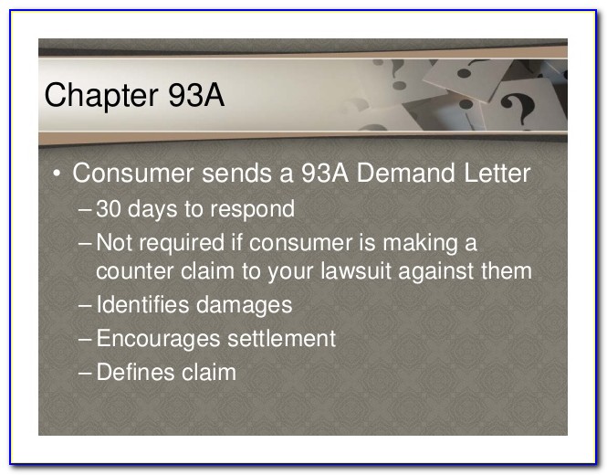 93a Demand Letter Mass