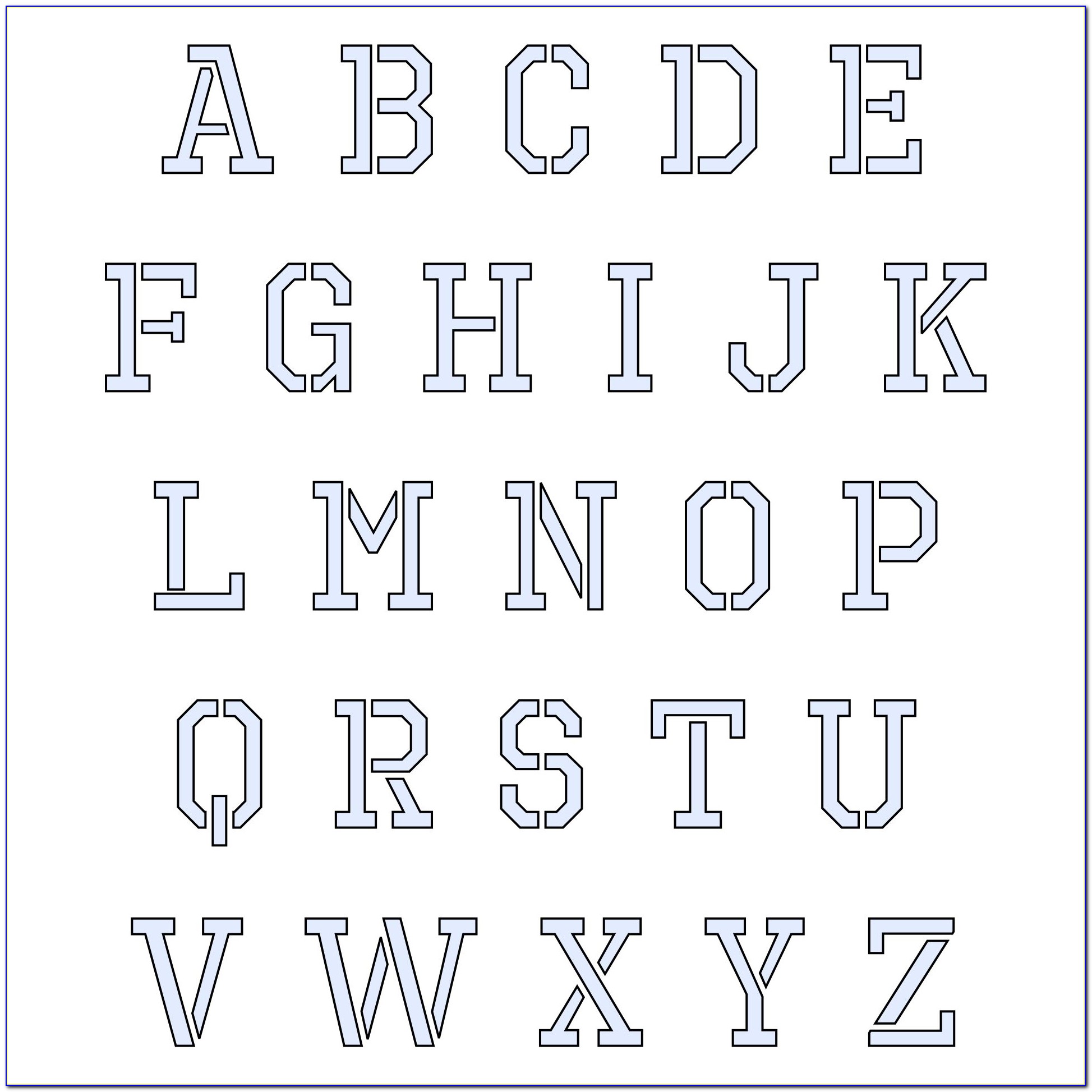 A4 Alphabet Letters To Print And Cut Out