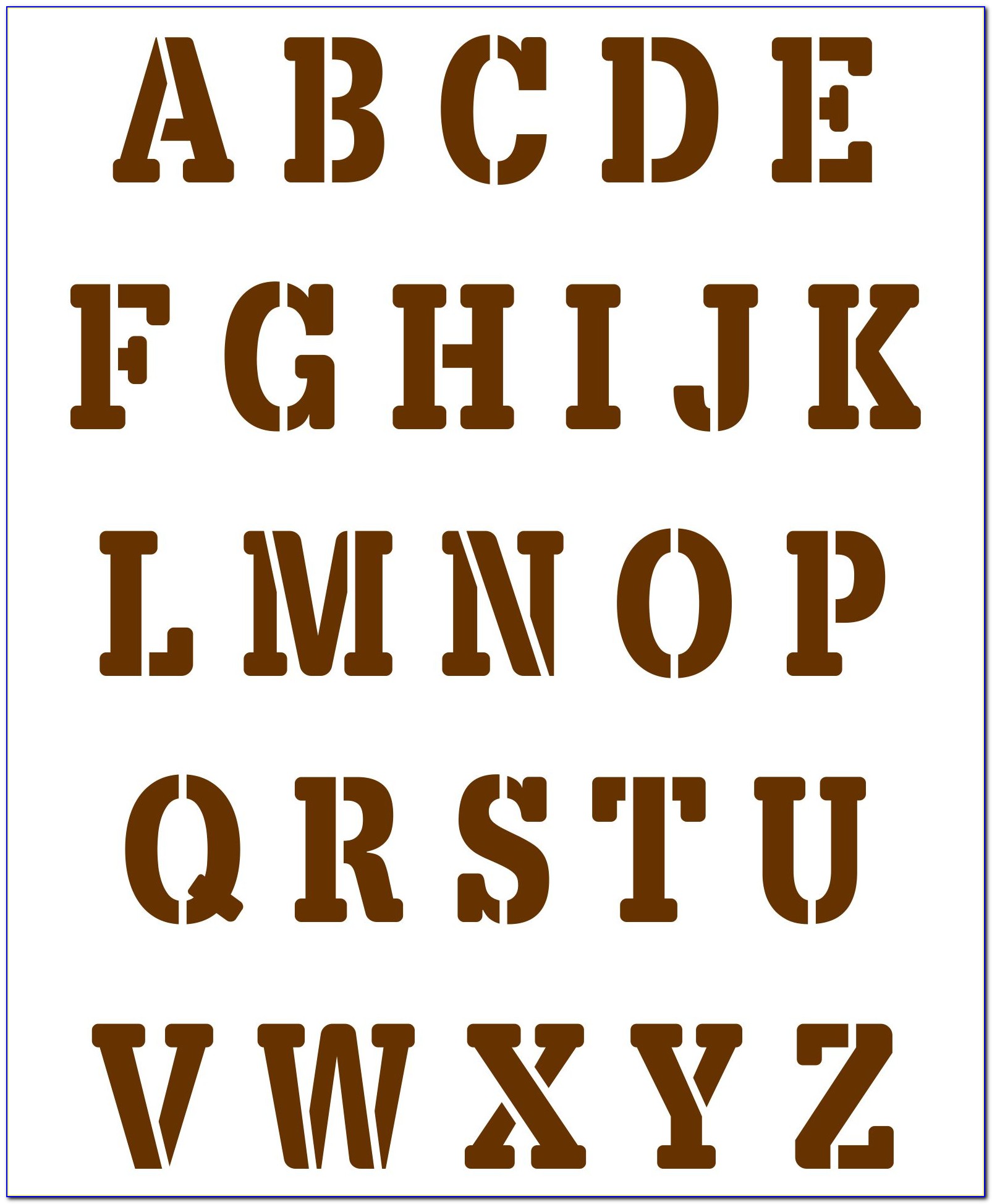Alphabet Letter Template Free Printable
