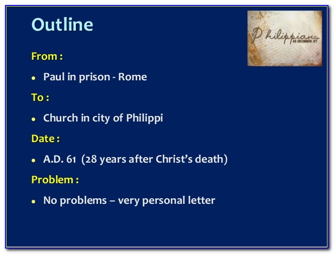 Apostle Paul's Letter To The Philippians