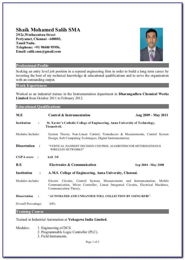 Attractive Resume Templates Free Download Word