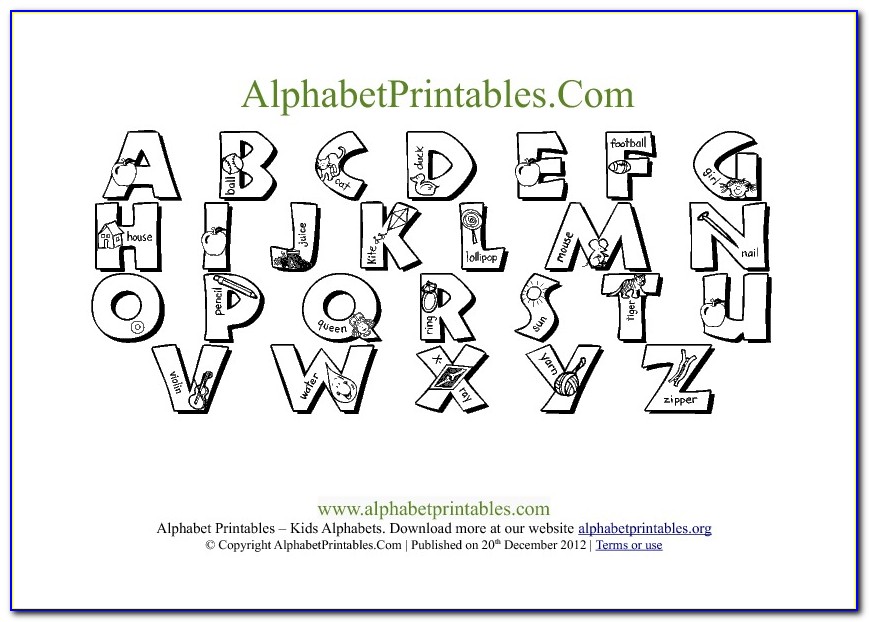 Big Alphabet Letters To Print And Cut Out