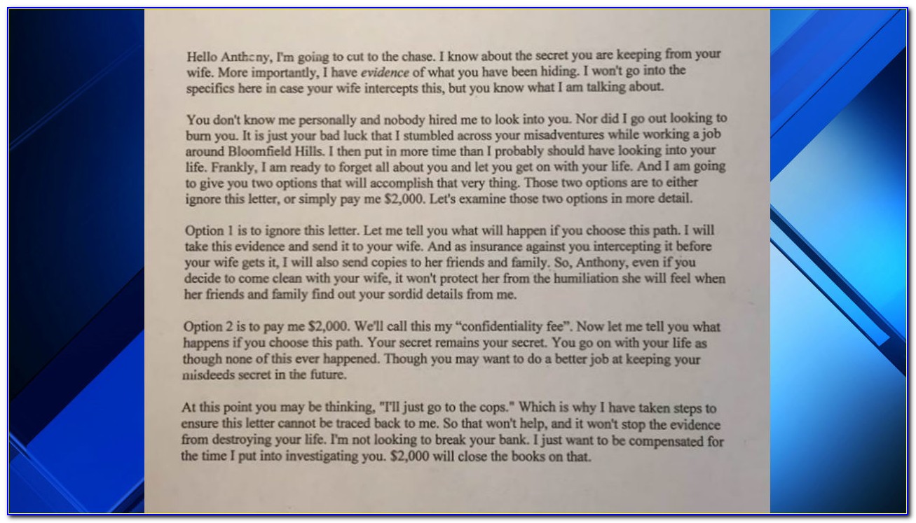 Bitcoin Blackmail Letter What To Do