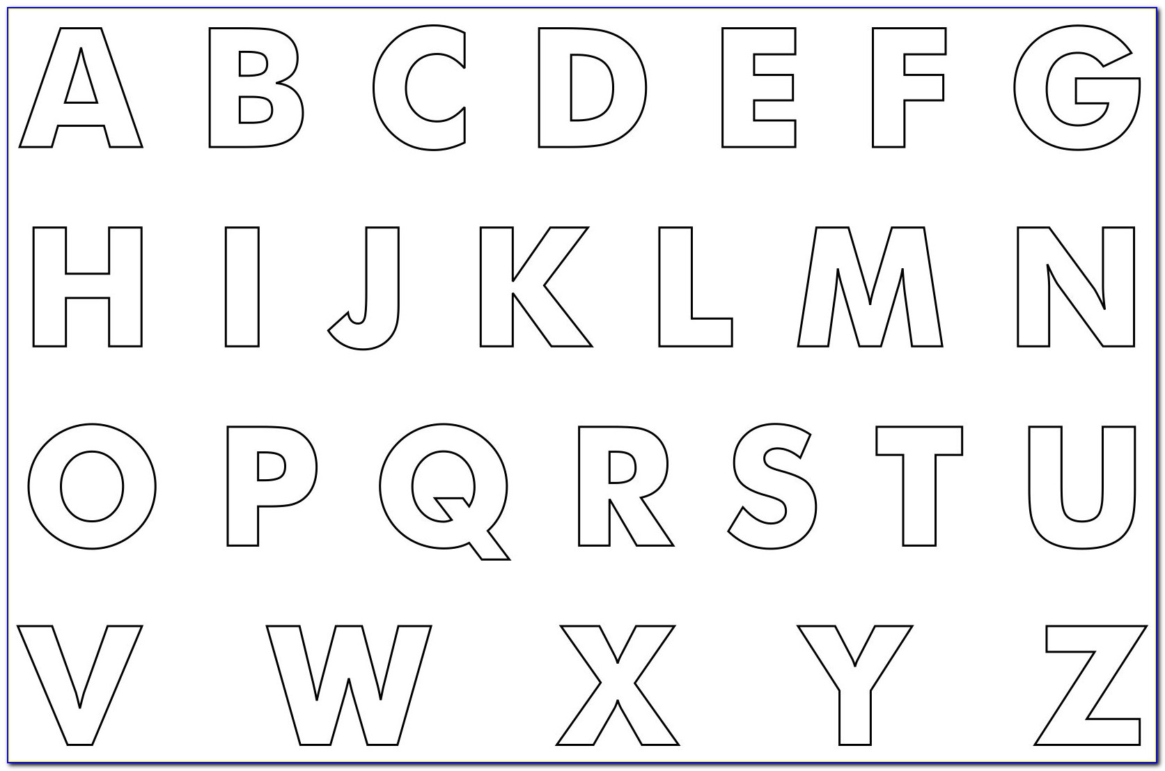 Black Alphabet Letters To Print And Cut Out