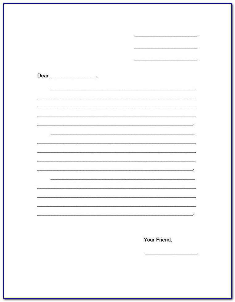 Blank Letter Template Free