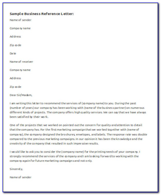 Business Letter Template Word 2016
