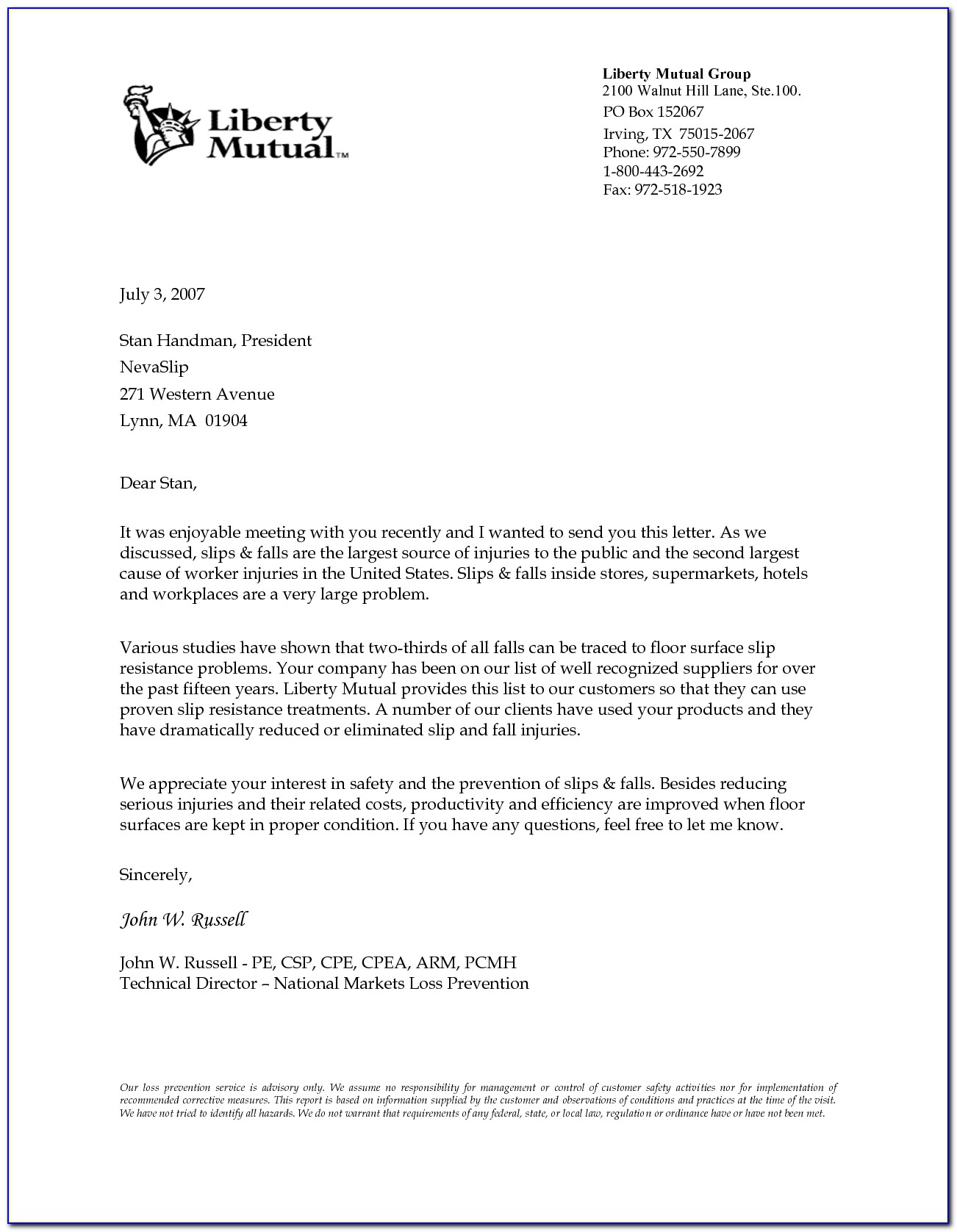 Business Letter Template Word Free Download