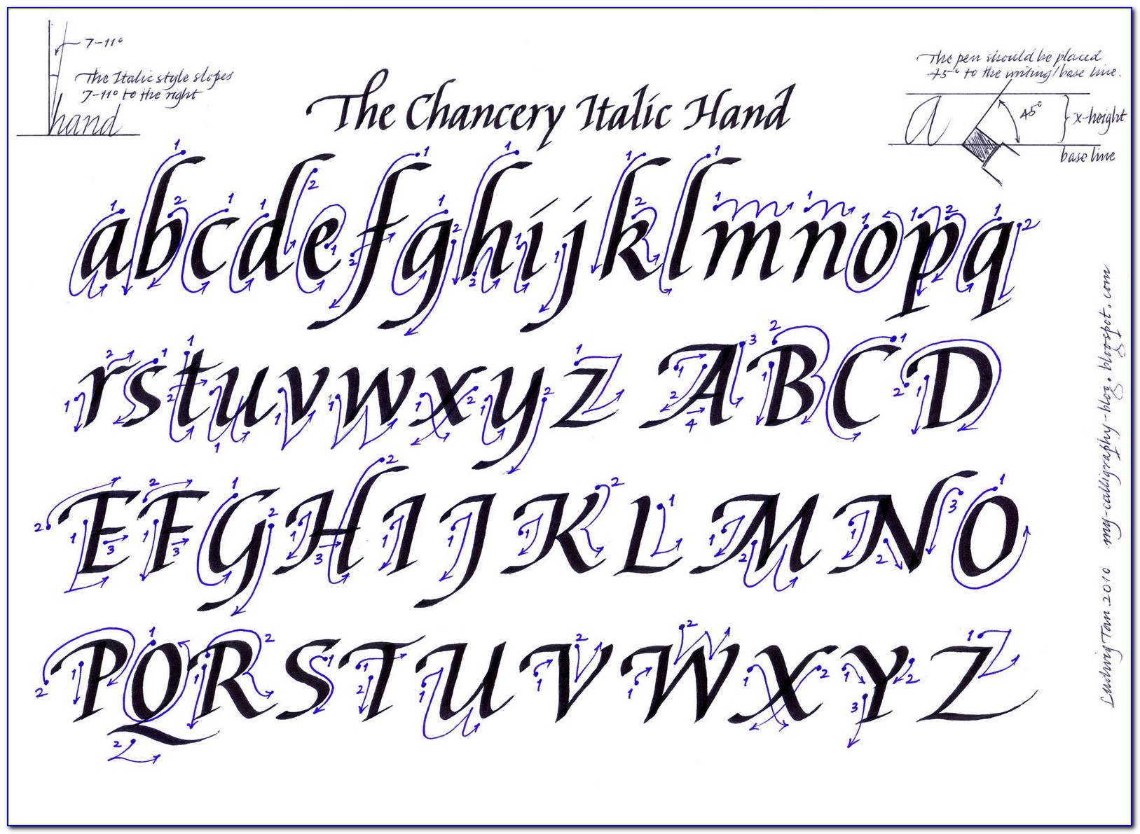 Calligraphy Alphabet Letters Printable