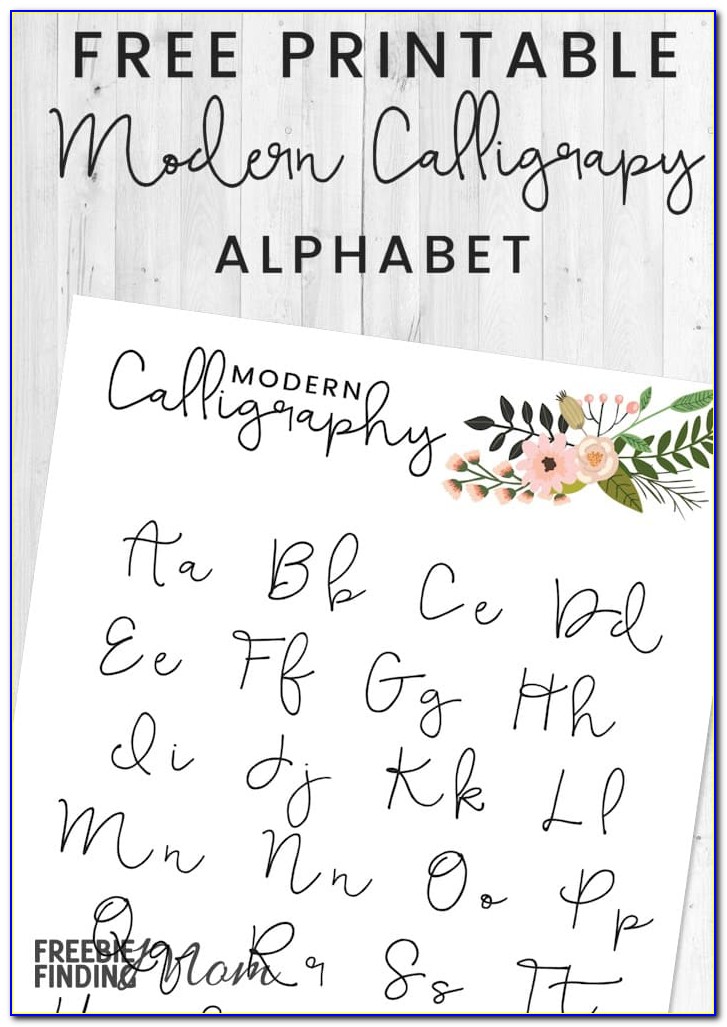Calligraphy Letters Free Printables