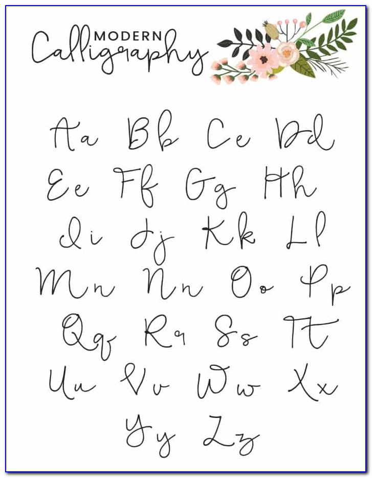 Calligraphy Letters Printables