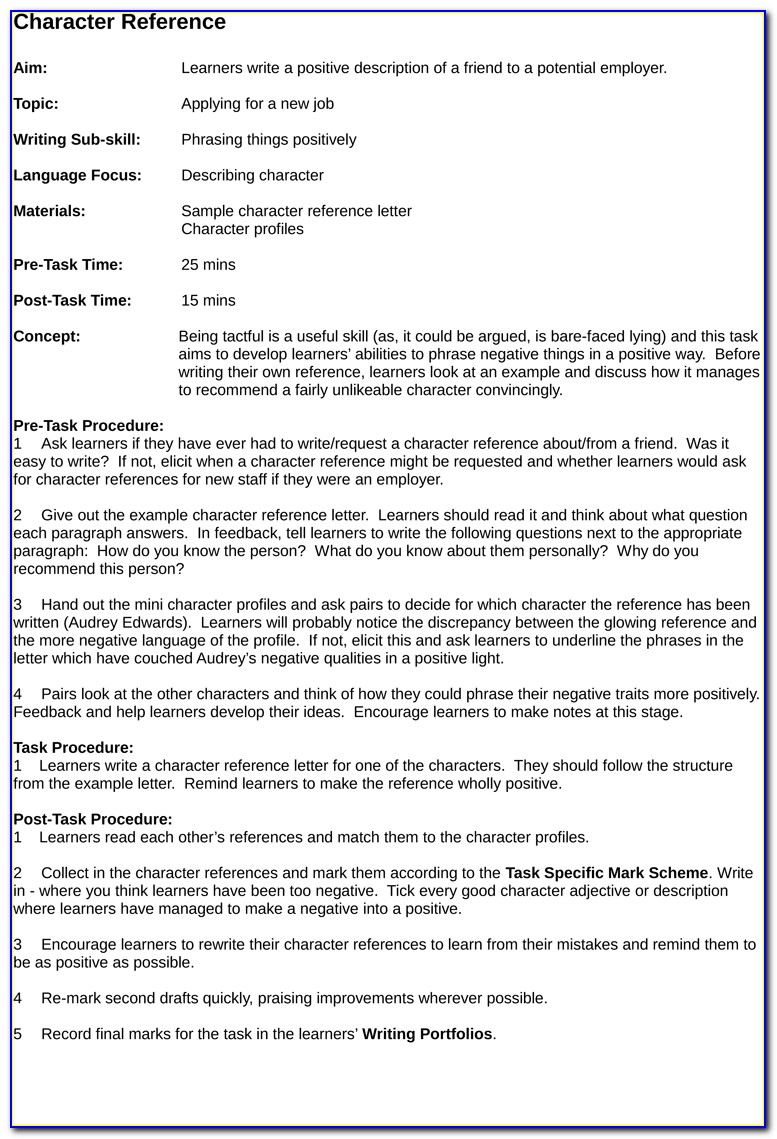 Character Reference Letter (for Court) Template – Samples