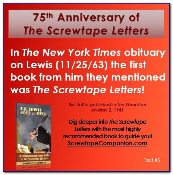 Cs Lewis Screwtape Letters Study Guide