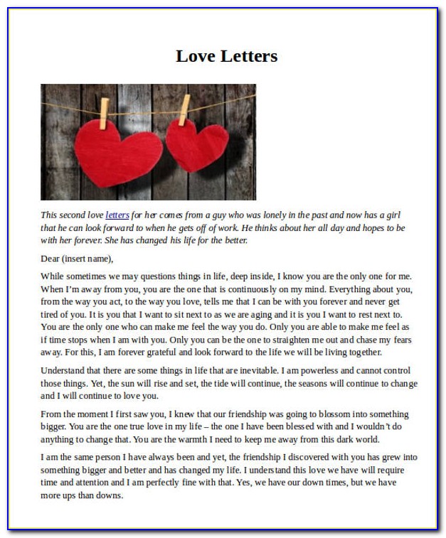 Cute Love Letters For Her That Make Her Cry