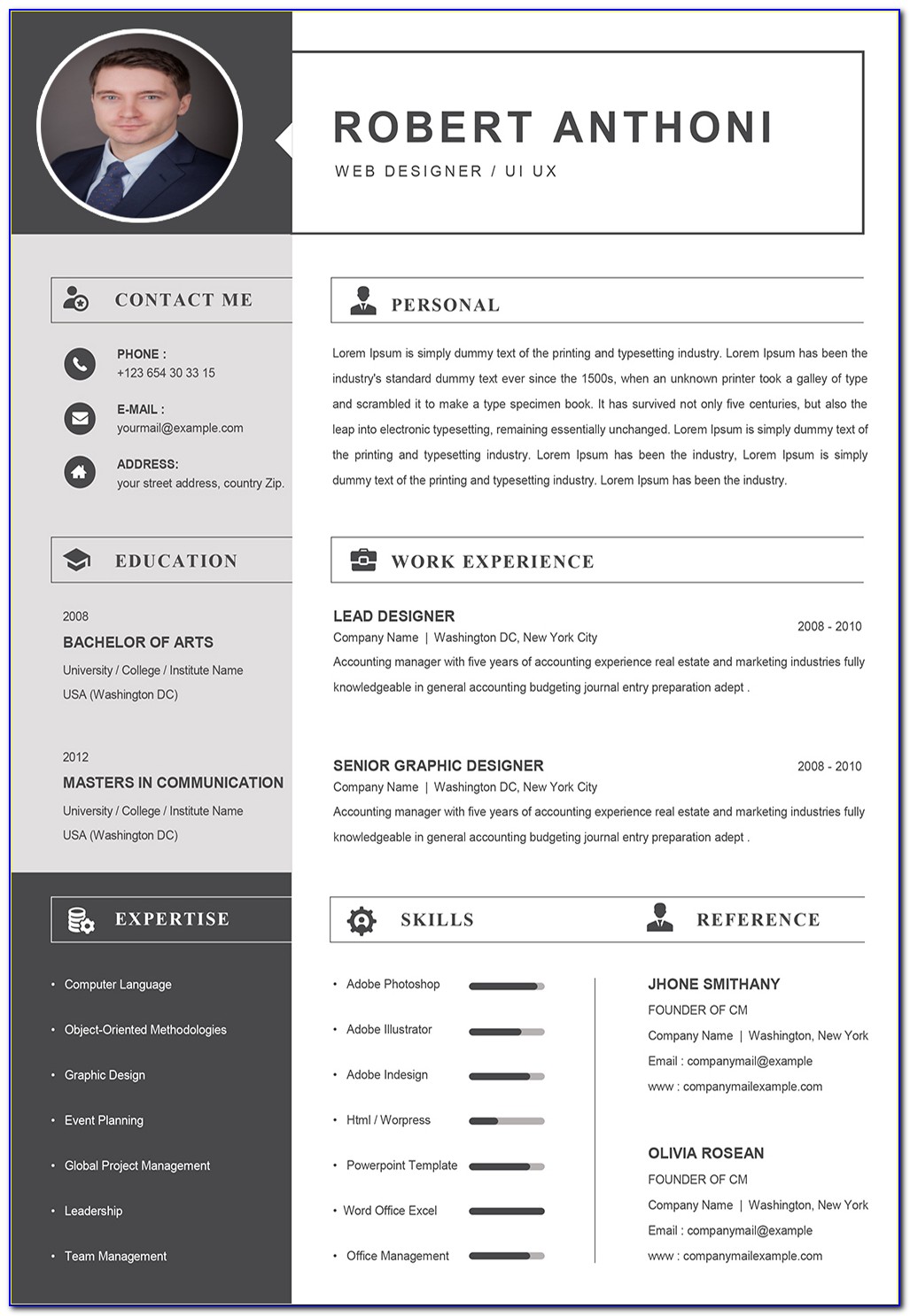 Download Resume Templates Word