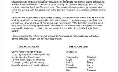 Eagle Scout Letter Of Recommendation Request