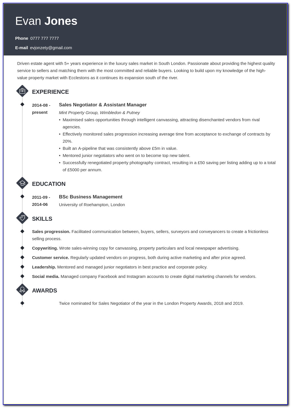 Editable Resume Templates Word Free Download