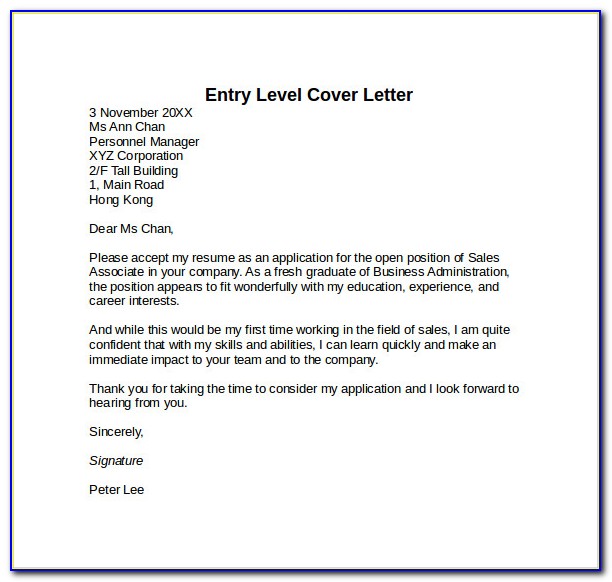 Entry Level Attorney Cover Letter Sample