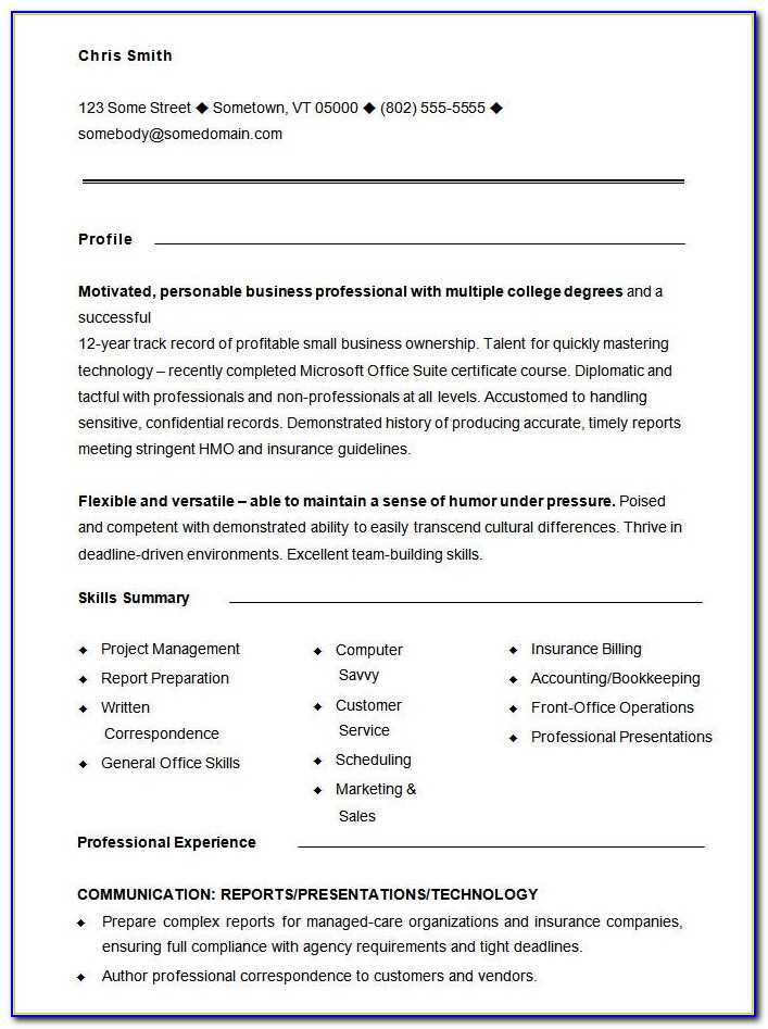 Free Functional Resume Template 2020