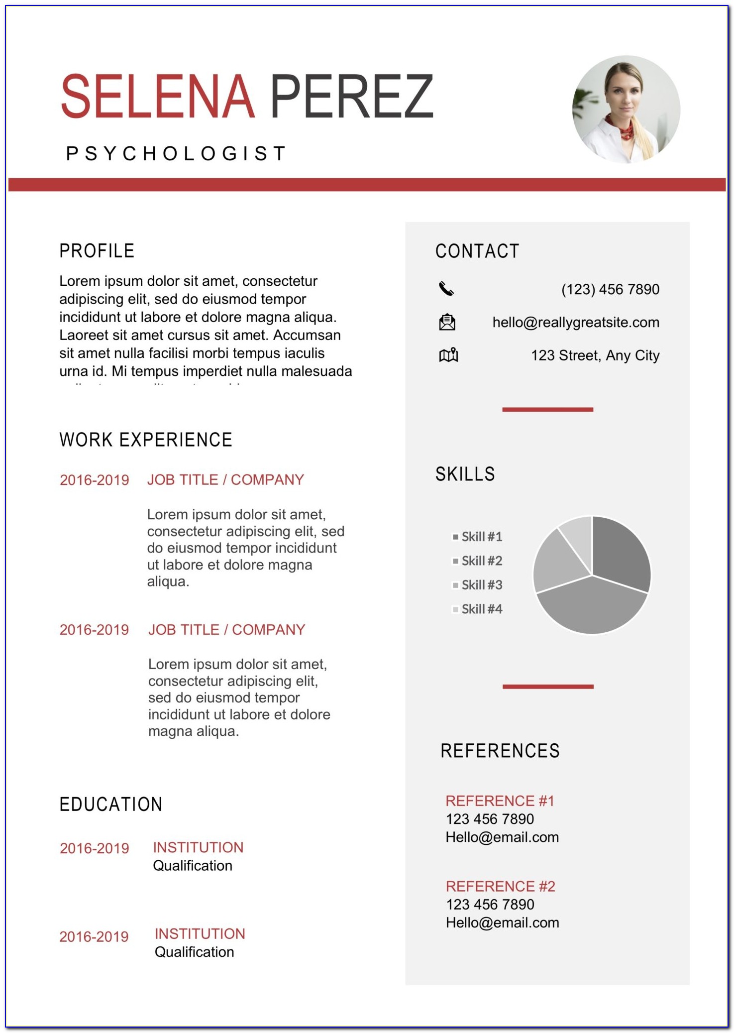 Free Modern Resume Template For Word