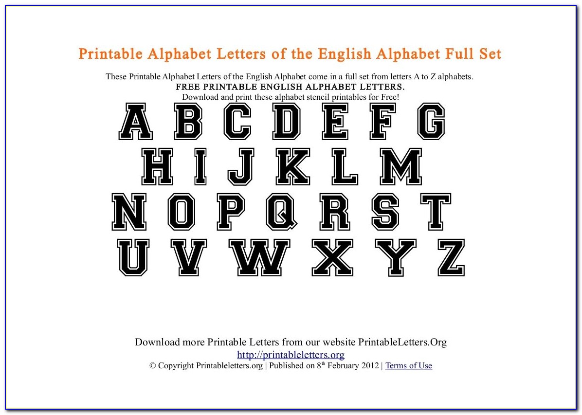 Free Printable Alphabet Letters Templates