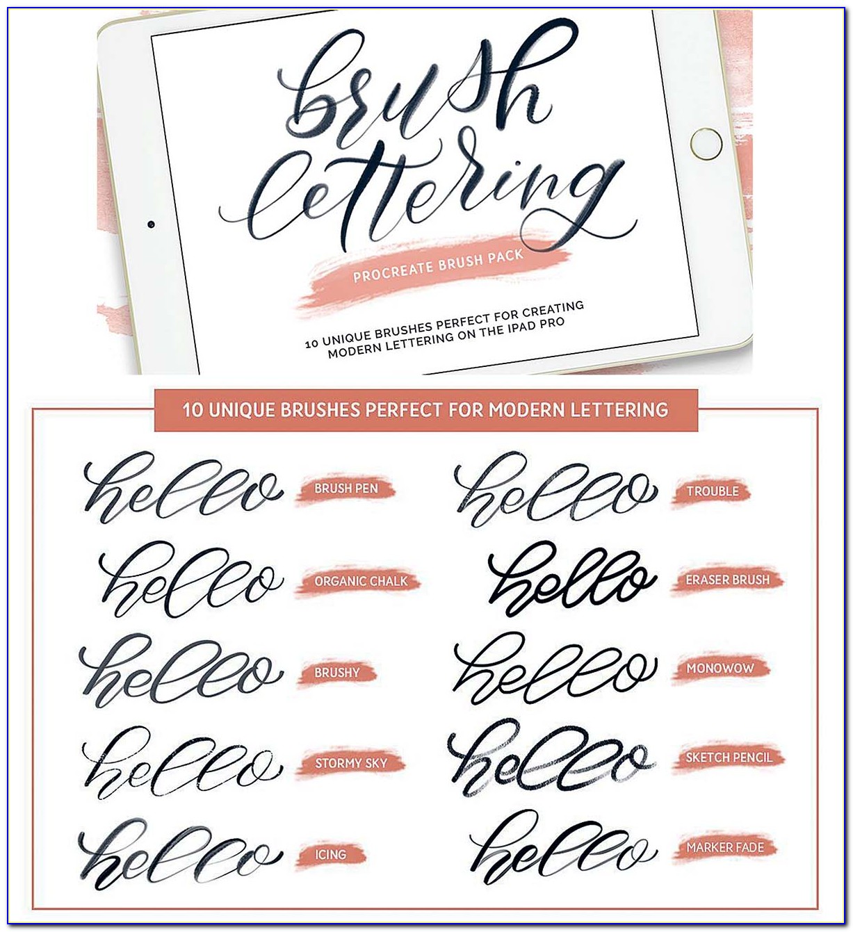 Free Procreate Brush Lettering Brushes