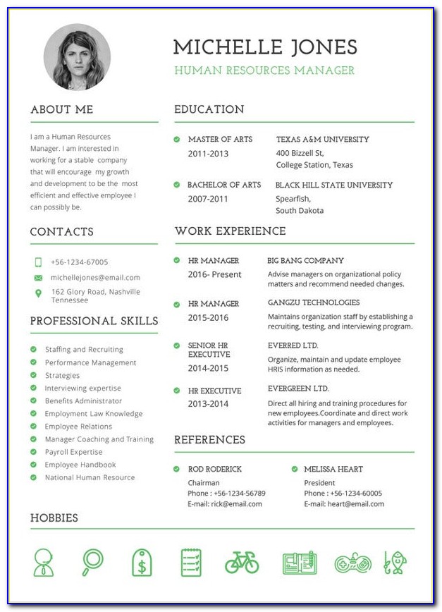 Free Professional Resume Templates 2020