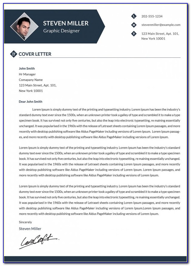 Graphic Design Cover Letter Examples Aiga
