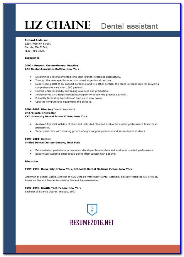 Great Dental Assistant Resumes