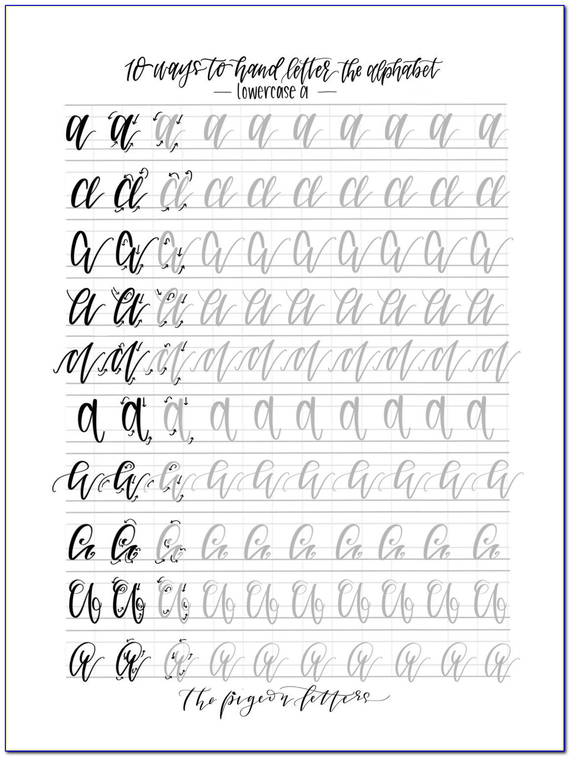 Hand Lettering Practice Sheets Free