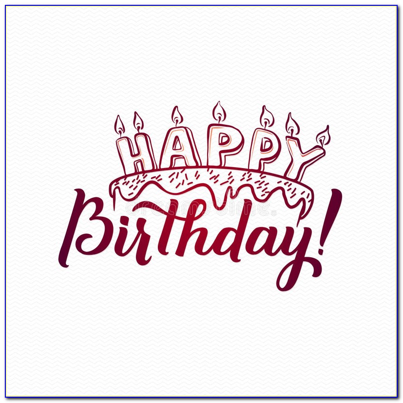 Happy Birthday Hand Lettering Card
