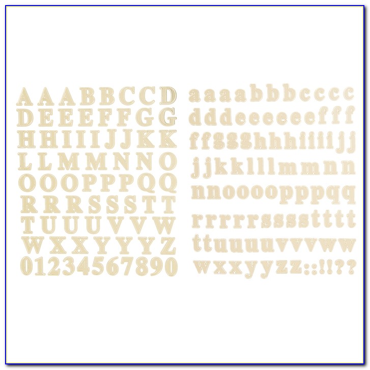 Hobby Lobby Gold Letter Stickers