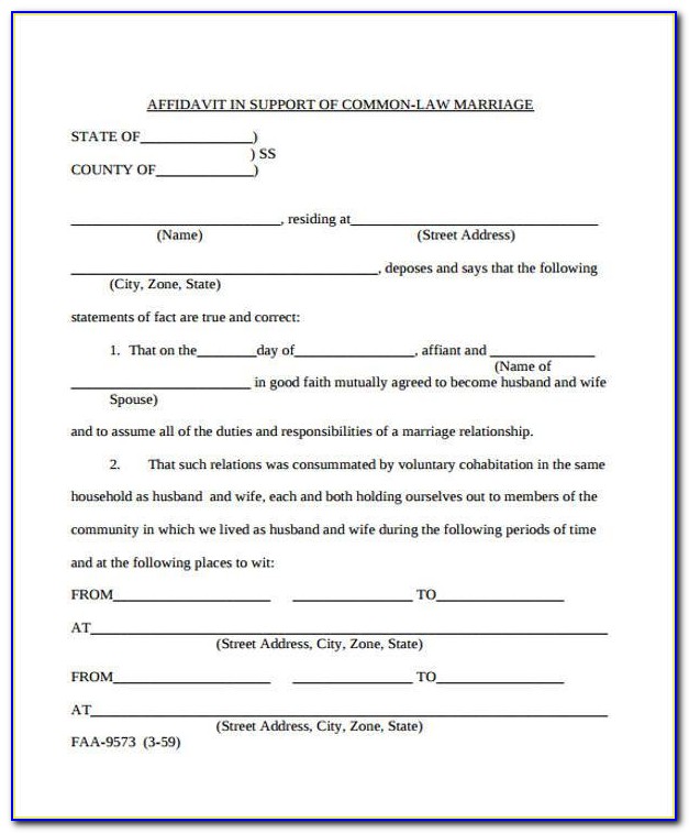 Immigration Good Faith Marriage Affidavit Letter Sample