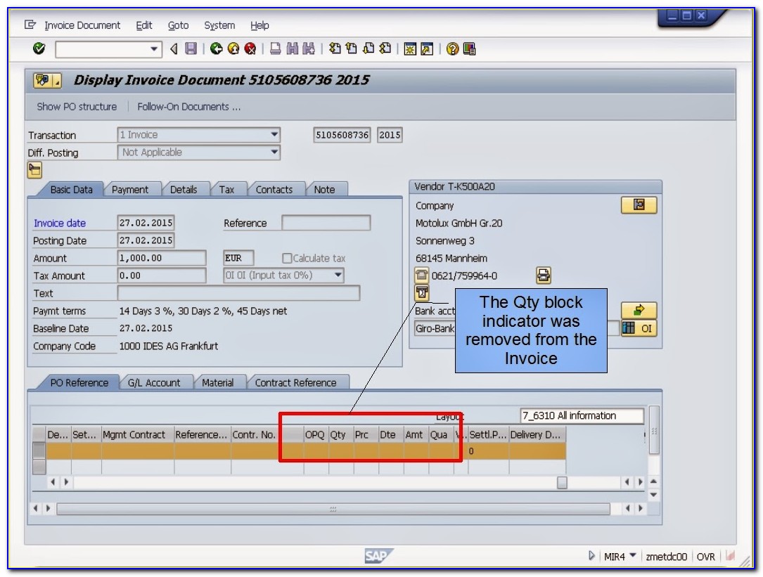 Invoice Workflow Tcode In Sap