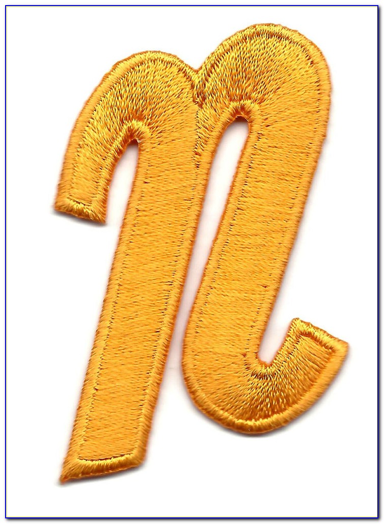 Iron On Embroidered Letters Yellow