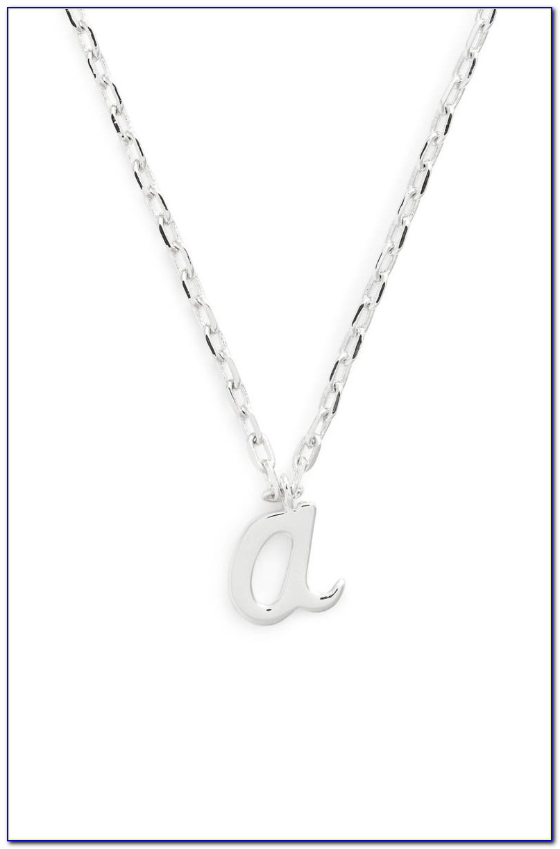 Kate Spade Initial Necklace Silver