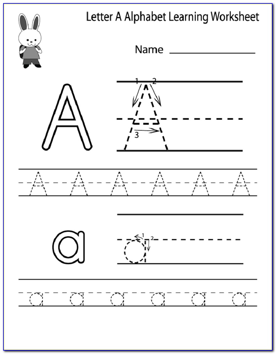 Kindergarten Letter Worksheets Free