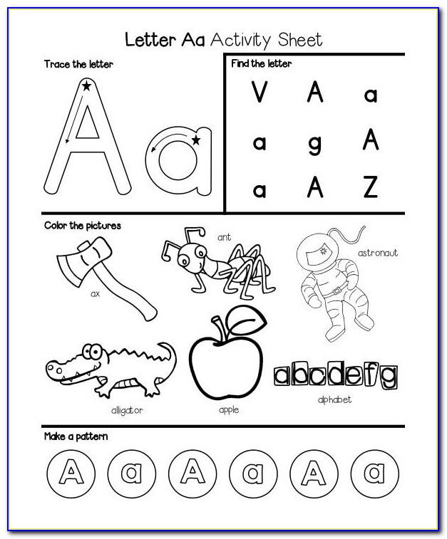 Kindergarten Letters Worksheets