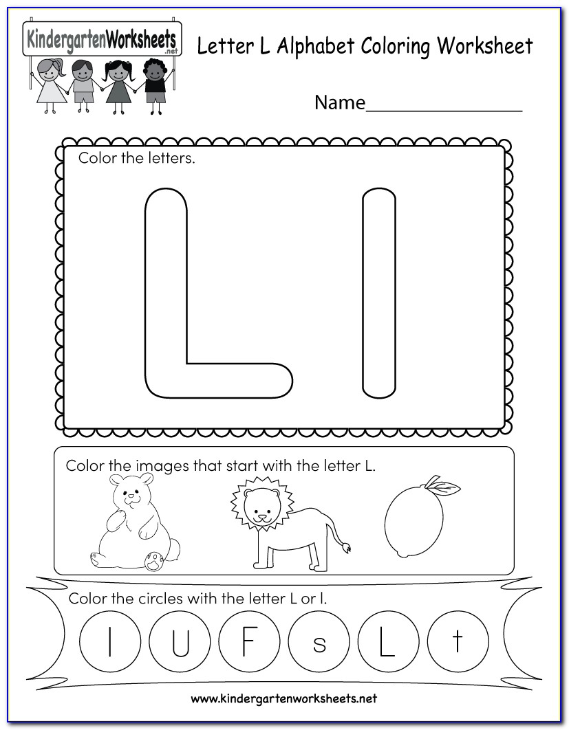 Kindergarten Worksheets Letter L
