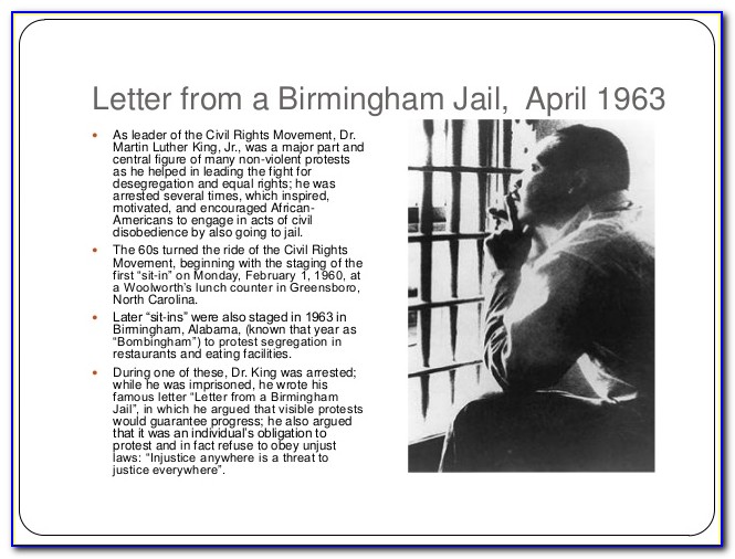King Jr Letter From Birmingham Jail