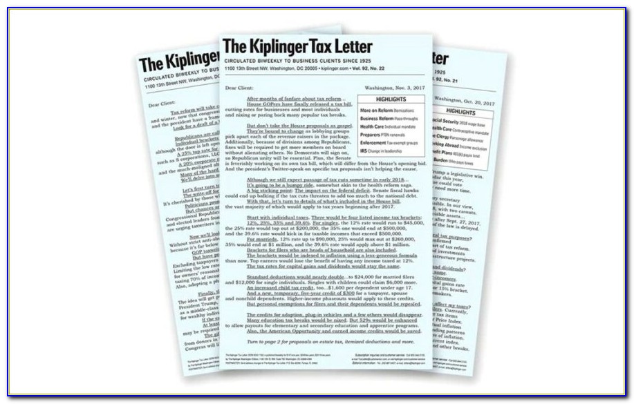 Kiplinger Tax Letter Archive